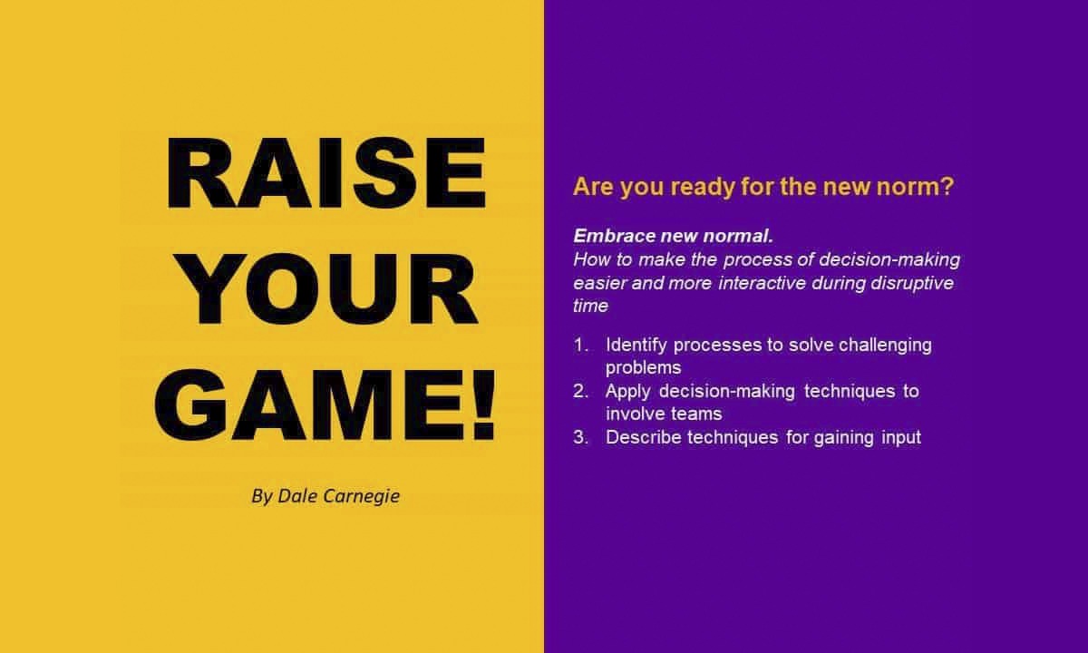 Embrace New Normal: Raise Your Game by UOMAAM - 25 Jun 2020