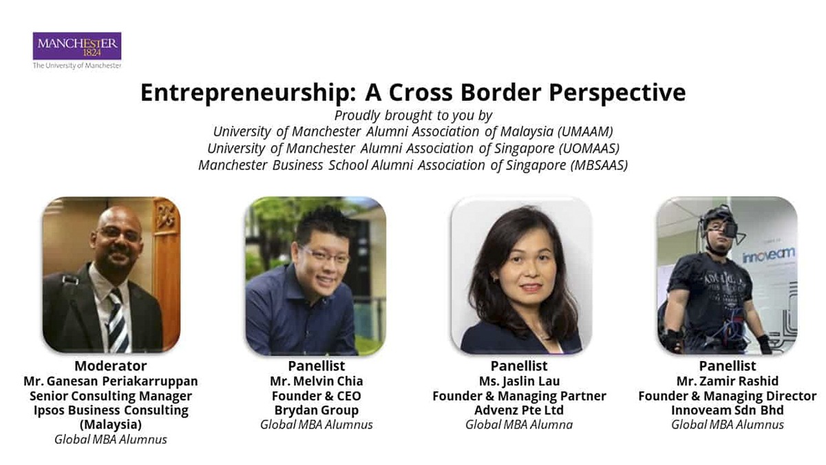 Entrepreneurship: A Cross Border Perspective by UMAAM, MBSAAS & UOMAAS - 7 Oct 2020