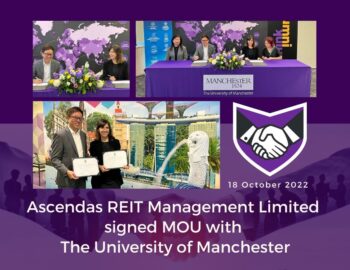 Ascendas REIT Management Limited signed MOU with The University of Manchester – 18 October 2022